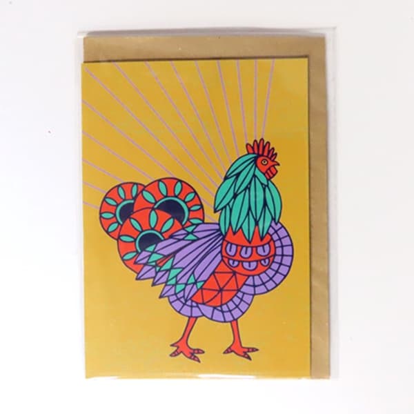 Greeting Card - Shinning Bird/ Rooster