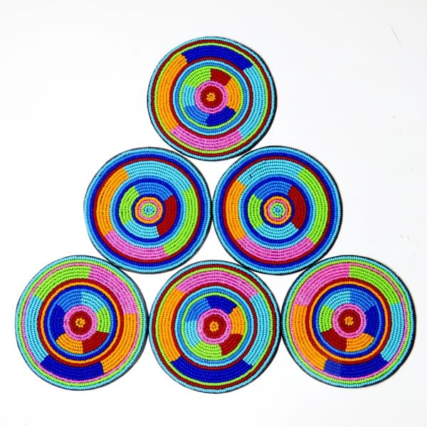 Beaded Coasters Set of 6
