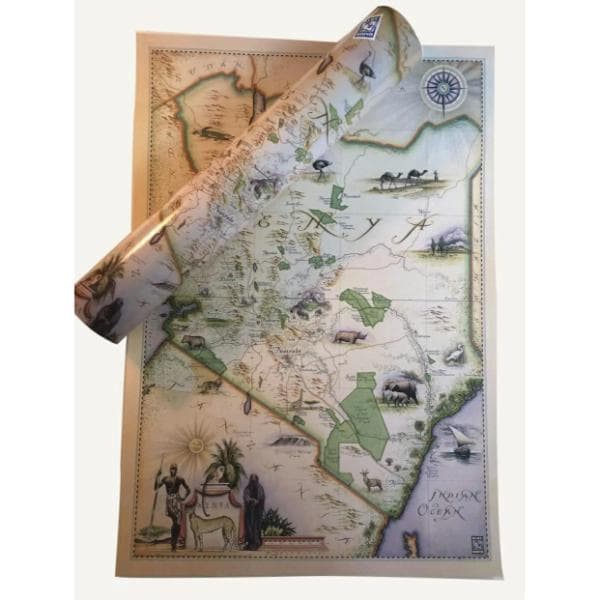 Kenya Map in Tube