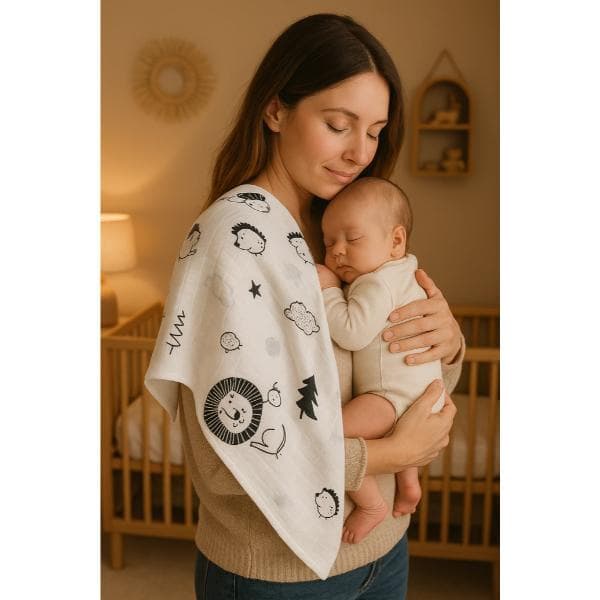 Muslin Baby Swaddle 100% Organic Cotton