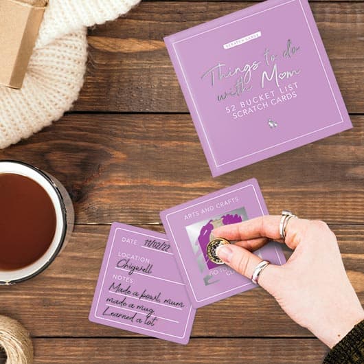 Things to do with Mum Bucket List Scratch Cards