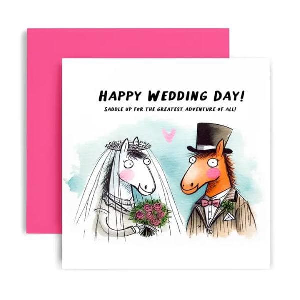 Saddle Up For Greatest Adventure Wedding Card