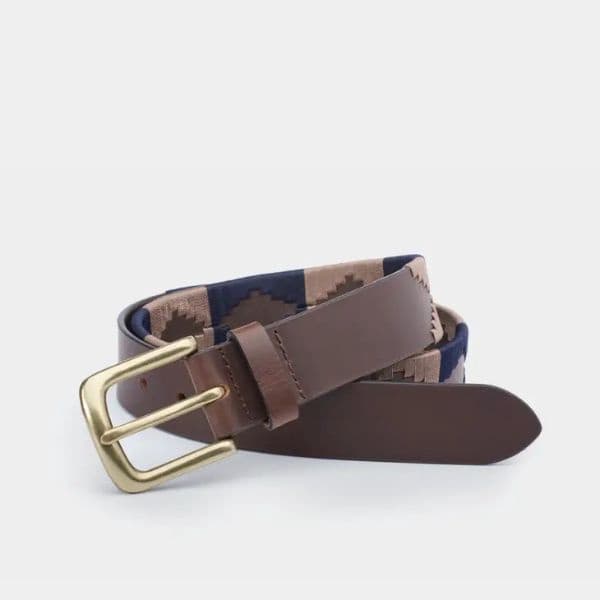 Polo Belt - 30042 Navy/Brown