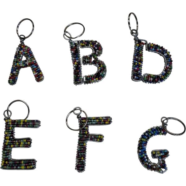 Beaded Alphabet Keyring
