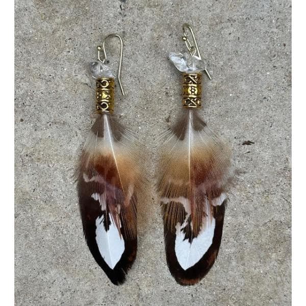 Gold Long Earring Pair 023
