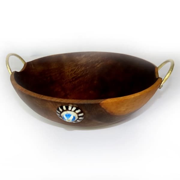 Round Bowl with Antique Batik Beads