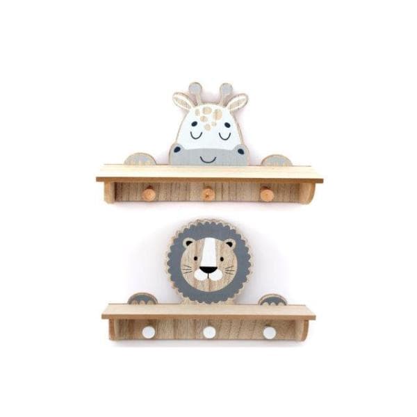 39.5Cm Animal Shelf With Hooks