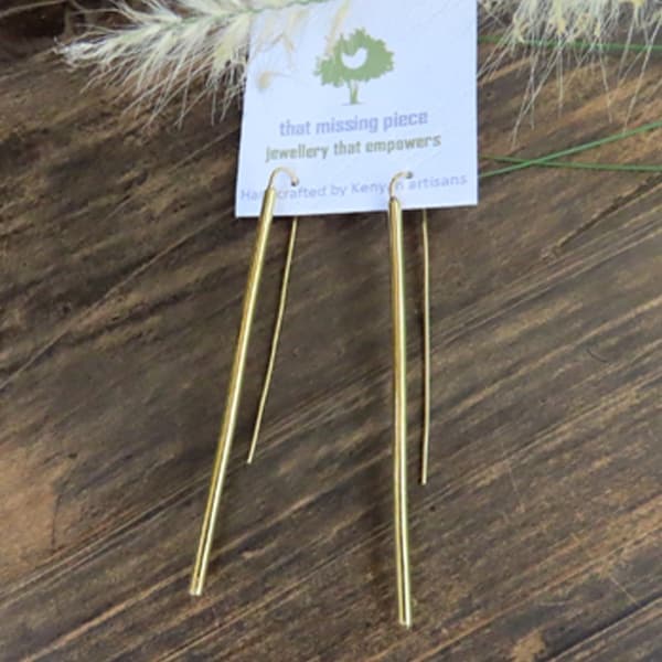 Brass Earrings - Brass Poles