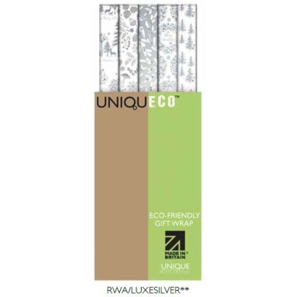 Uniqueco Bio Glitter Luxe Silver Rollwrap