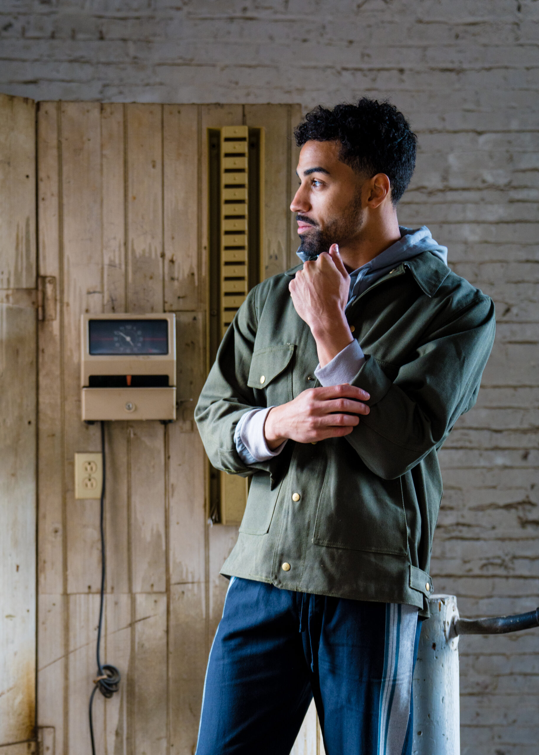 Men's canvas jacket - Airforce Blue - Image 4