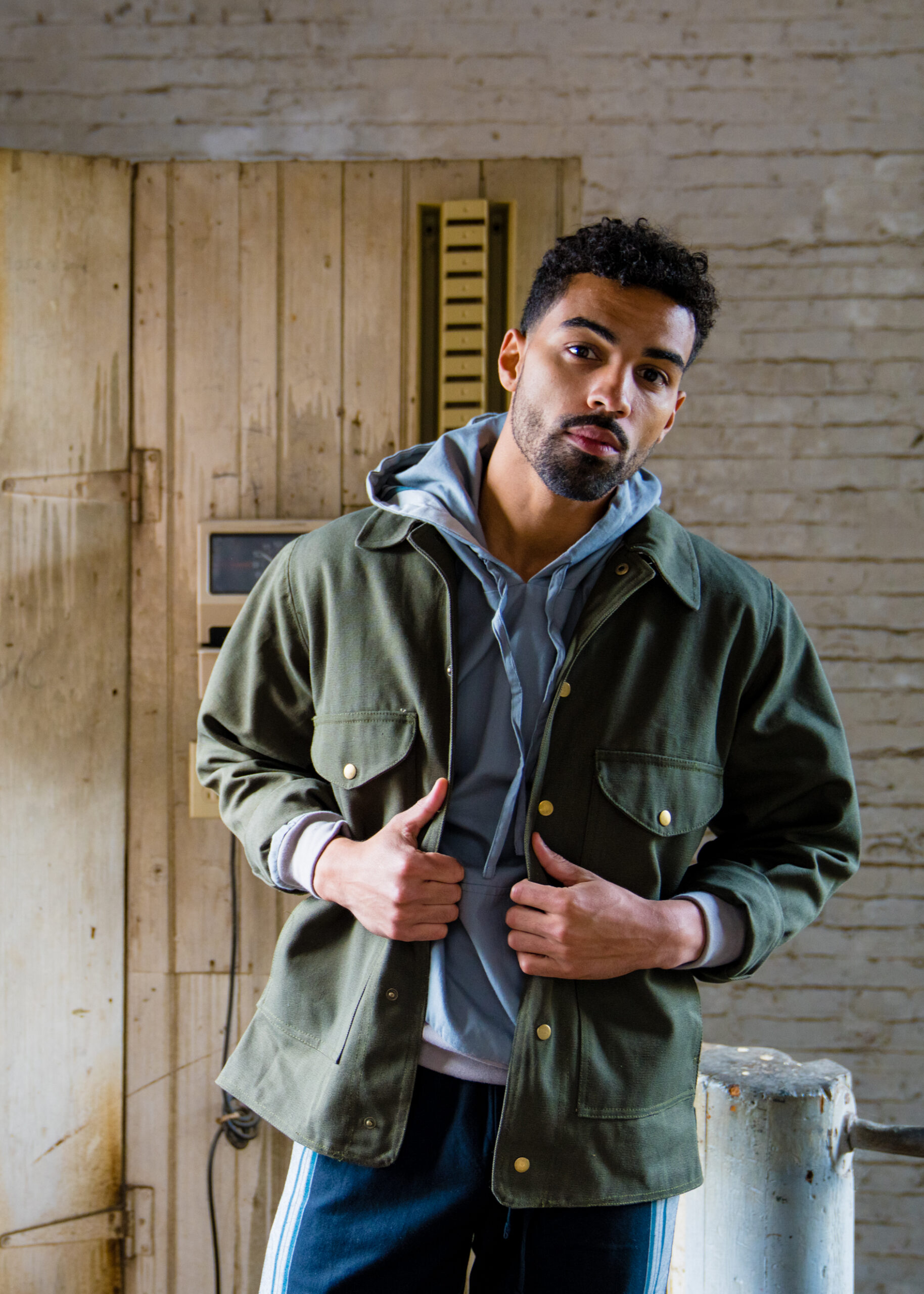 Men's canvas jacket - Airforce Blue - Image 5