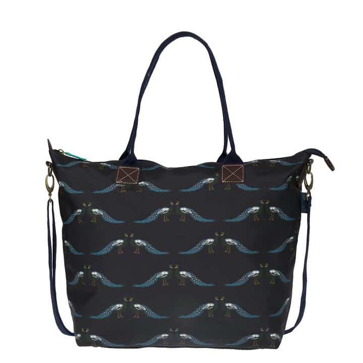 Oilcloth Oundle Bag-Peacocks