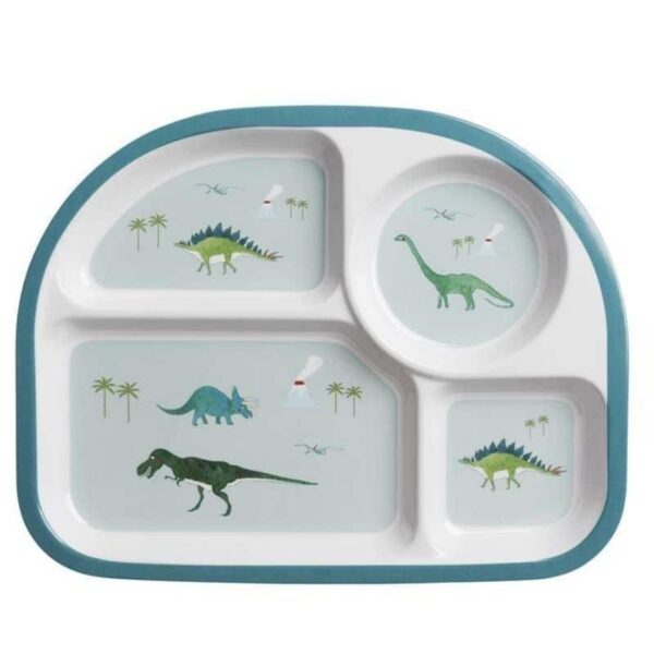 Melamine Divider Plate-Dinosaurs