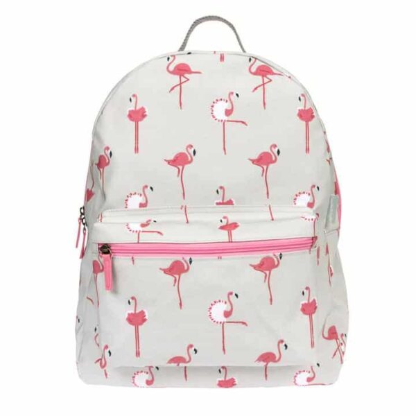 Oilcloth Rucksack Flamingos