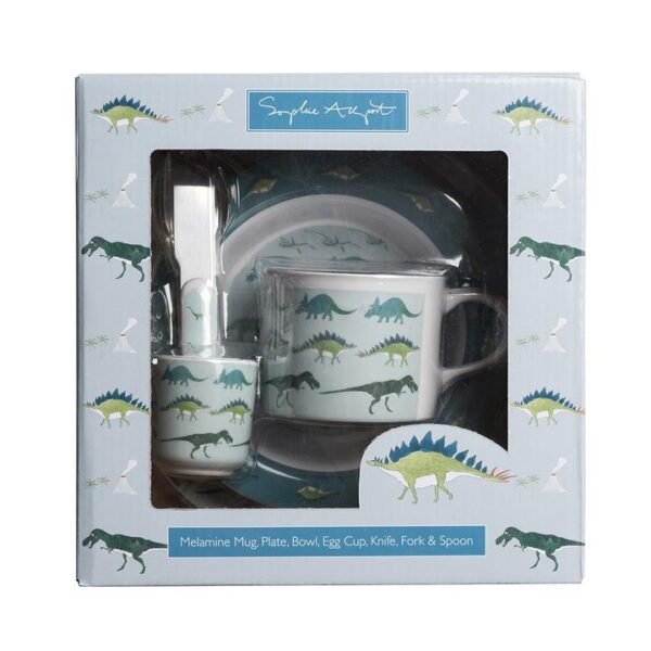 Children'S 7 Pc Melamine Set - Dinosaurs