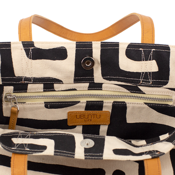 Go Tote Bag-Black & Eggshell - Image 4