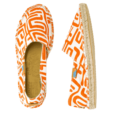 Women Afridrille/ Orange White Kuba - Image 2