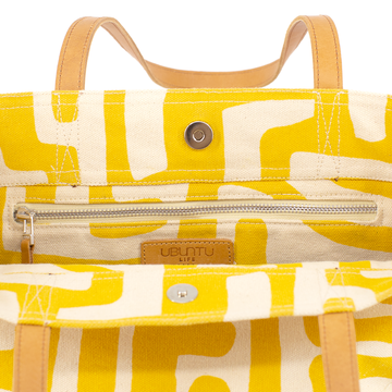 Go Tote Bag-Mustard & Eggshell - Image 4