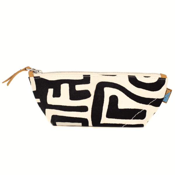 Small Pouch Bag-Black & Eggshell