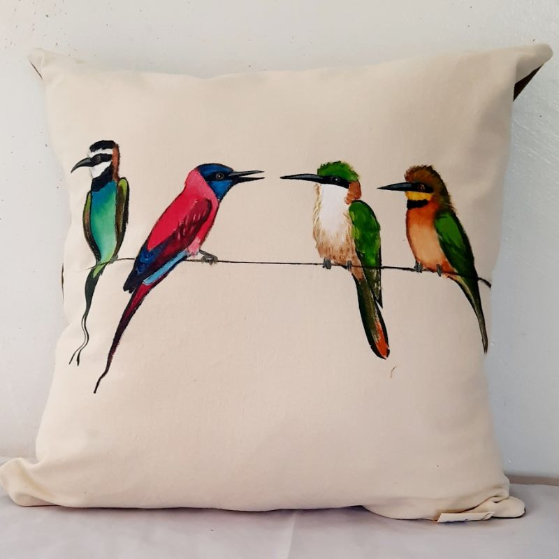 Hand Painted Cushion - Bee eater
