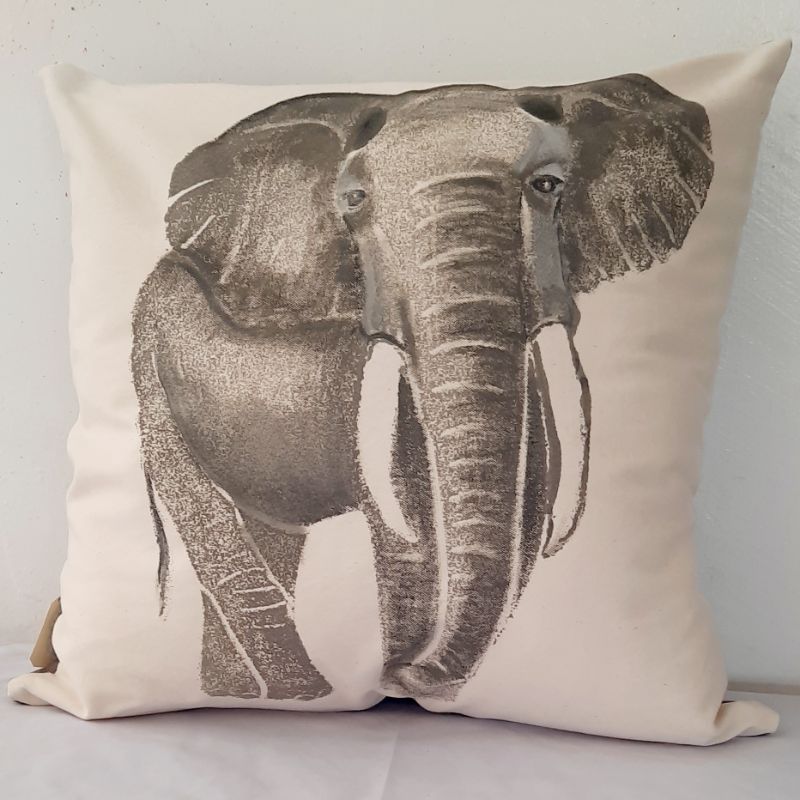 Printed Cushion - Elephants