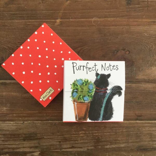 Mini Magnetic Notebook - Puss And Pot