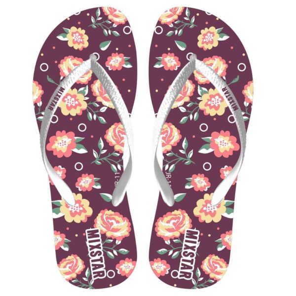 DARK-RED GIRLS FLIP FLOPS