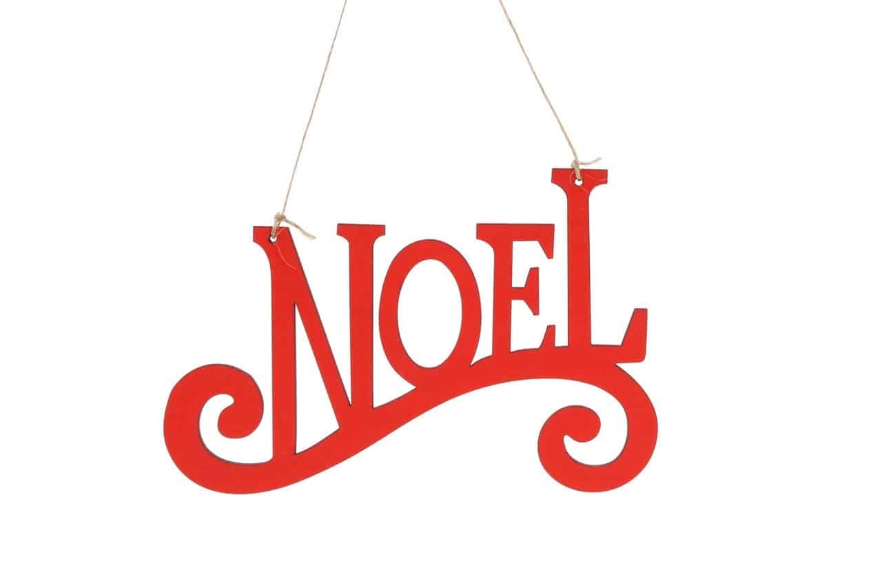 Wooden 'Noel' Hanging Sign - Image 2
