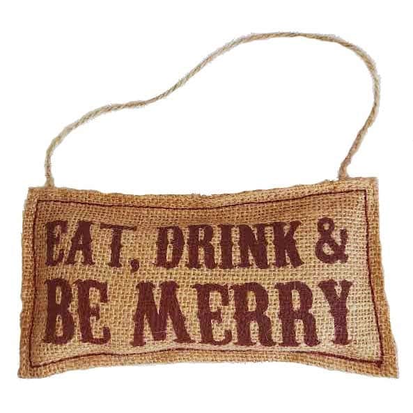 Ass Jute Hanging Xmas Signs