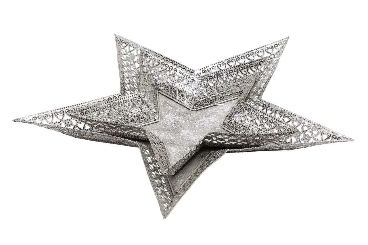 Set of 2 Silver Star Plate - Image 2