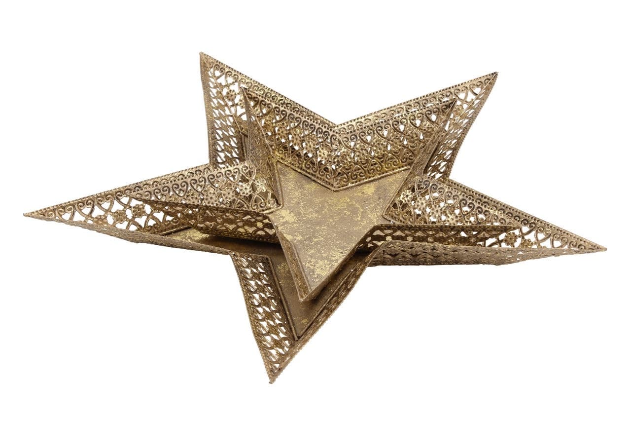 Set of 2 Gold Star Plate - Image 2