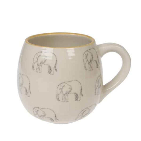 Stoneware Mug - Patterned - ZSL - Elephant
