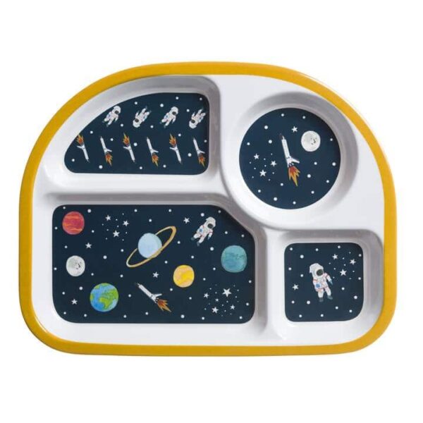Childrens Melamine Divider Plate - Space