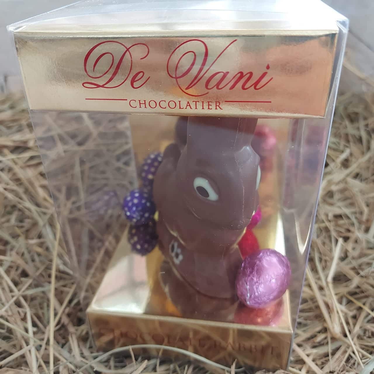 Chocolate Rabbit in a Gold Box