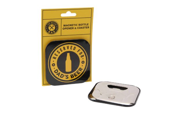 TND Reserved For Dad's Beer Bottle Opener Coaster