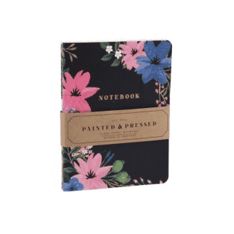 Set of 2 Painted & Pressed Notebook Purple