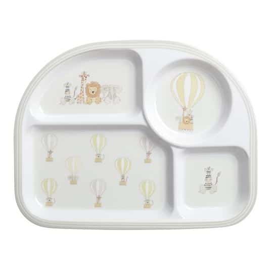 Childrens Melamine Divider Plate - Bears & Balloons