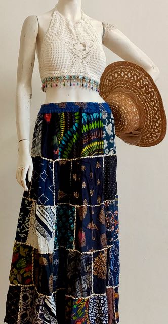 Cotton Patchwork Skirt - Long - Image 3