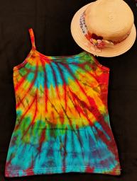 Tie-dye spaghetti top