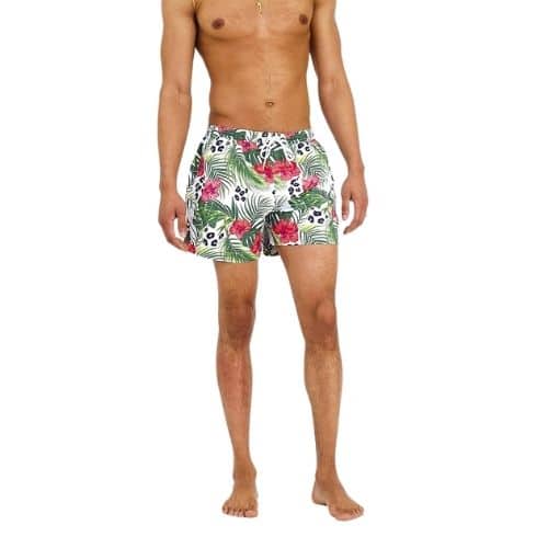 Mens tropical print swim shorts