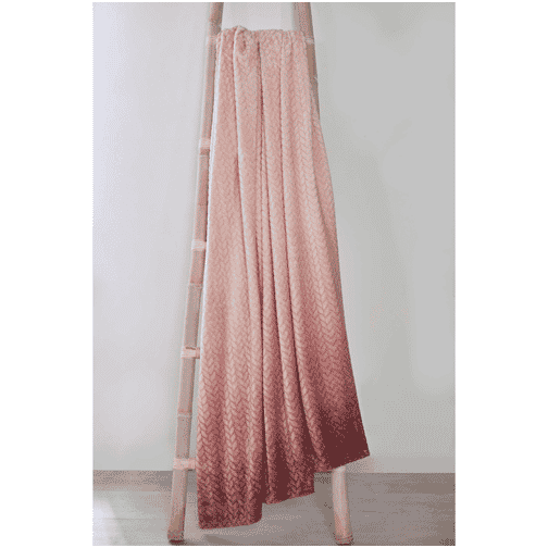 Ombre velvet touch throw blush