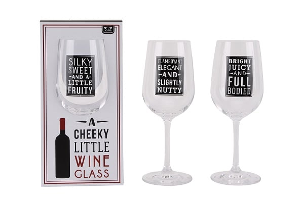 3 Assorted Cheeky Little Wine Glasses