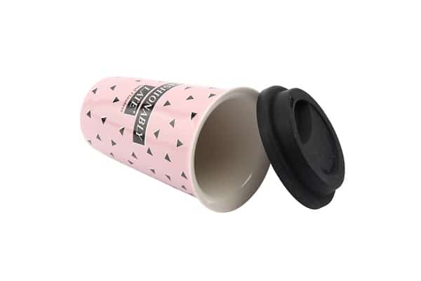 Sweet Tooth 'Fashionably Late' Ceramic Travel Mug - Image 3