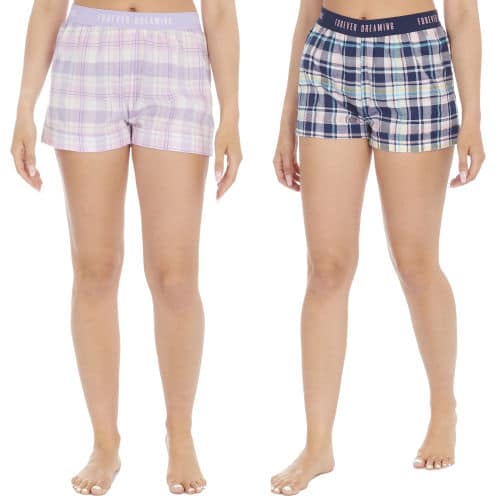 Ladies Woven Check Shorts