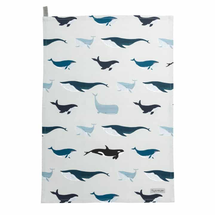 Tea Towel - Set of 2 - Whales - Image 3