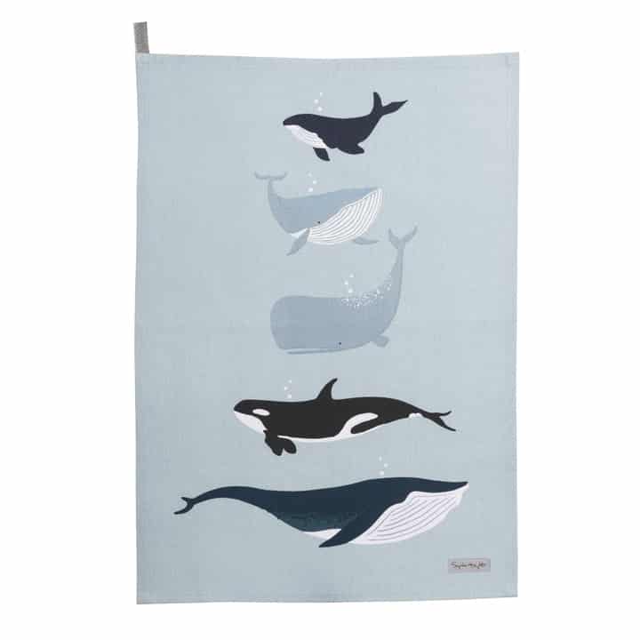 Tea Towel - Set of 2 - Whales - Image 2