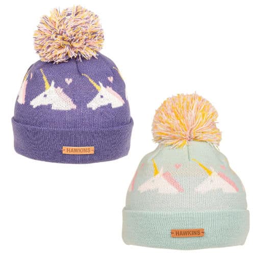 Girls Unicorn Bobble Hat