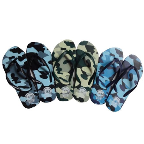 Childrens Camo Print Flip Flops