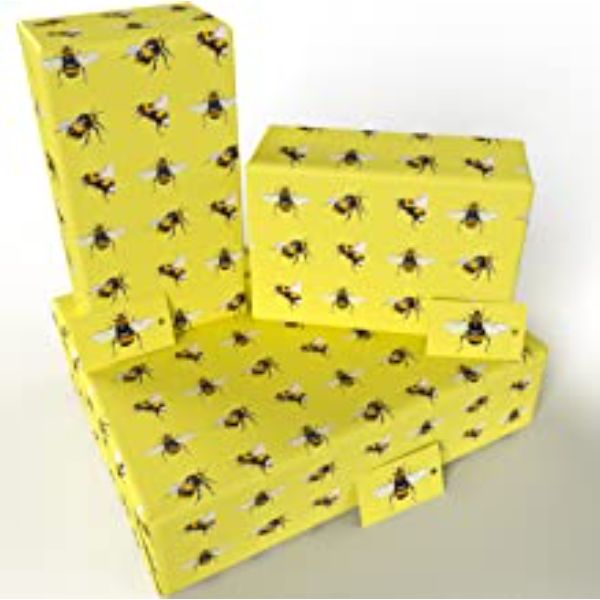 Gift Wrap - Yellow Bees Wrapping Paper