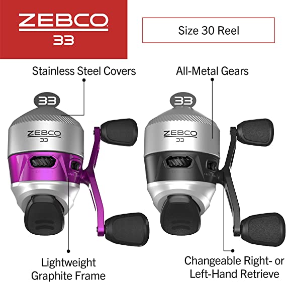 Zebco 33 Spincast Reel and 2-Piece Fishing Rod Combo - Image 3